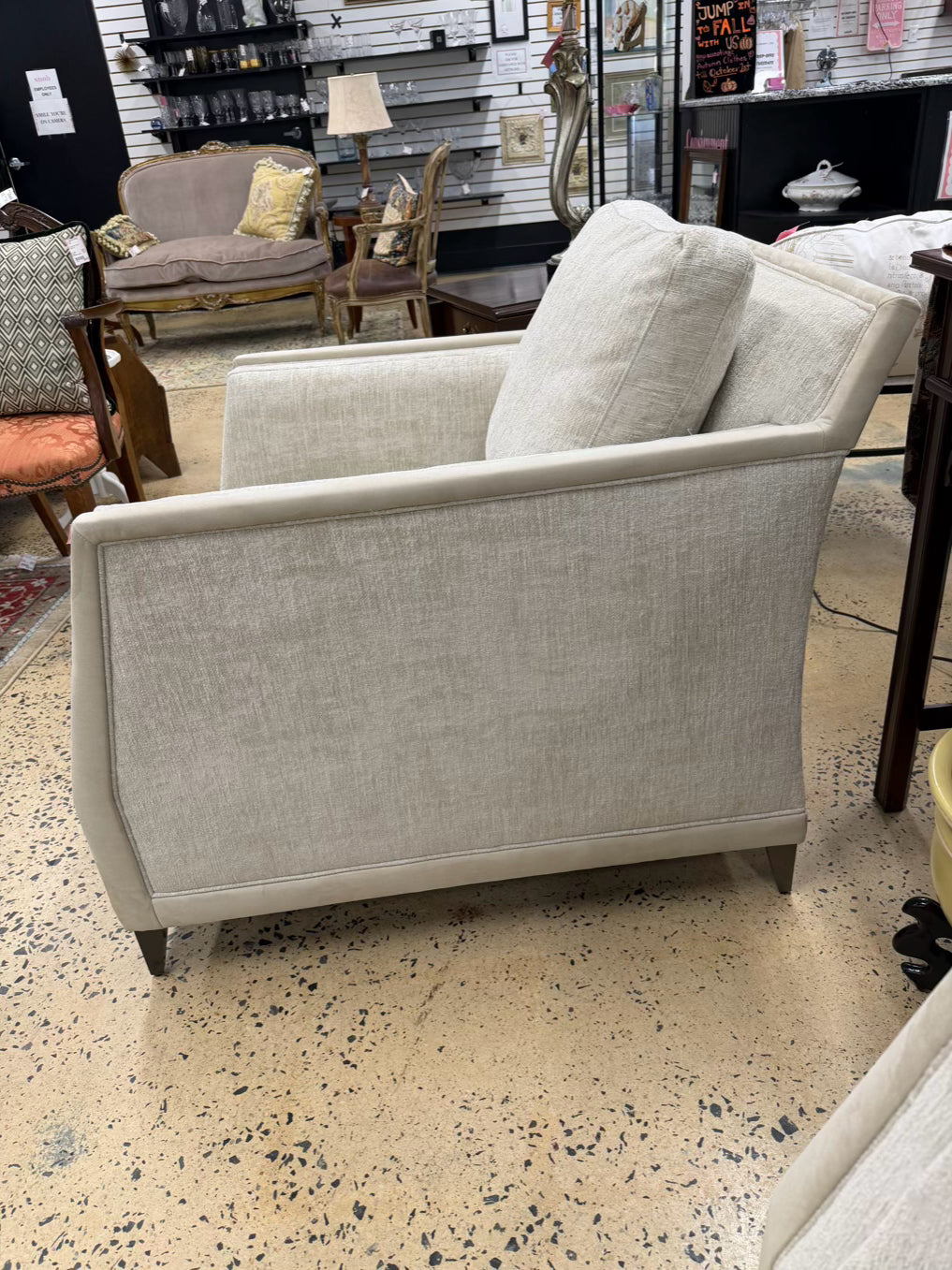 CARACOLE Limitless Chenille Sand Art Deco Pair Of Lounge Chairs