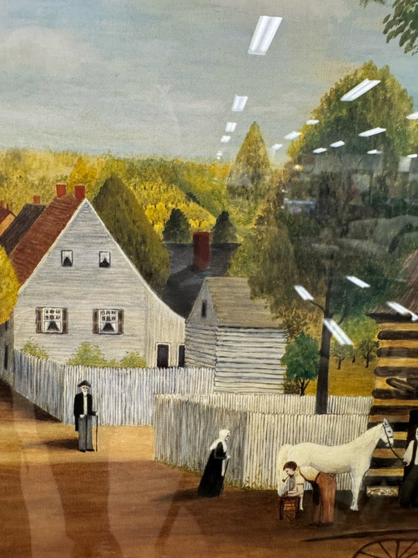 PB GRAY Old Salem Framed Print