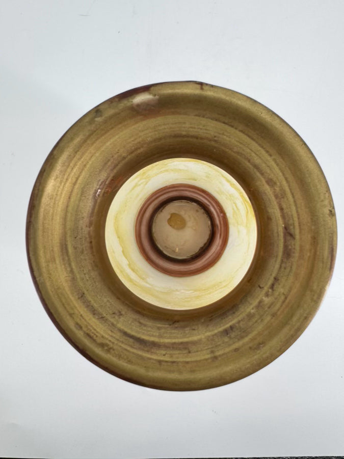 MURANO Cream & Tan Decorative Vase