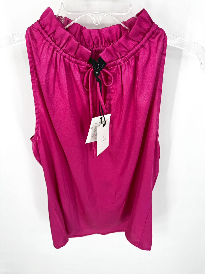 ABBEYGLASS Size M Magenta Sleeveless Gillian Top NWT