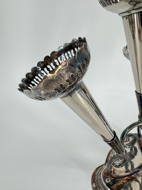 Silver Plate 6 Horn Epergne Vase