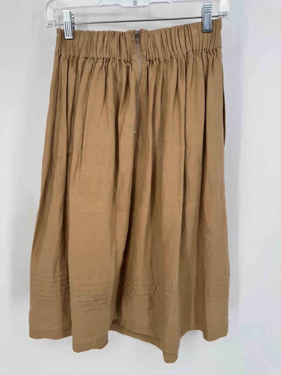 MERSEA Size S Tan Linen Poete Skirt NWT