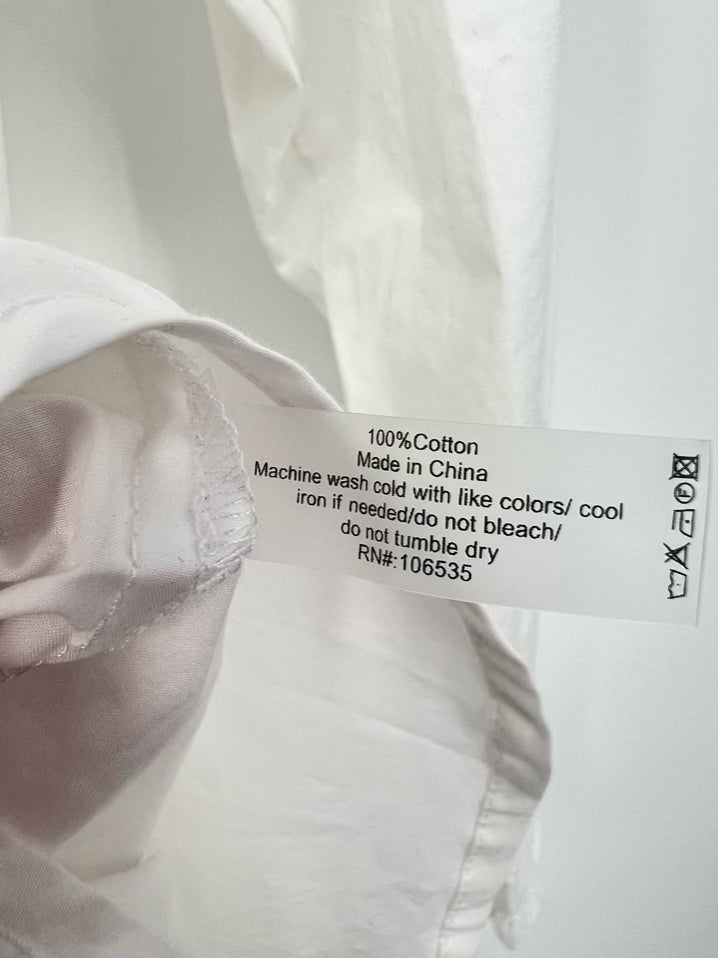 SUNDAYS by WEARESUNDAYS Size M White Ruffle Detail Blouse NWT