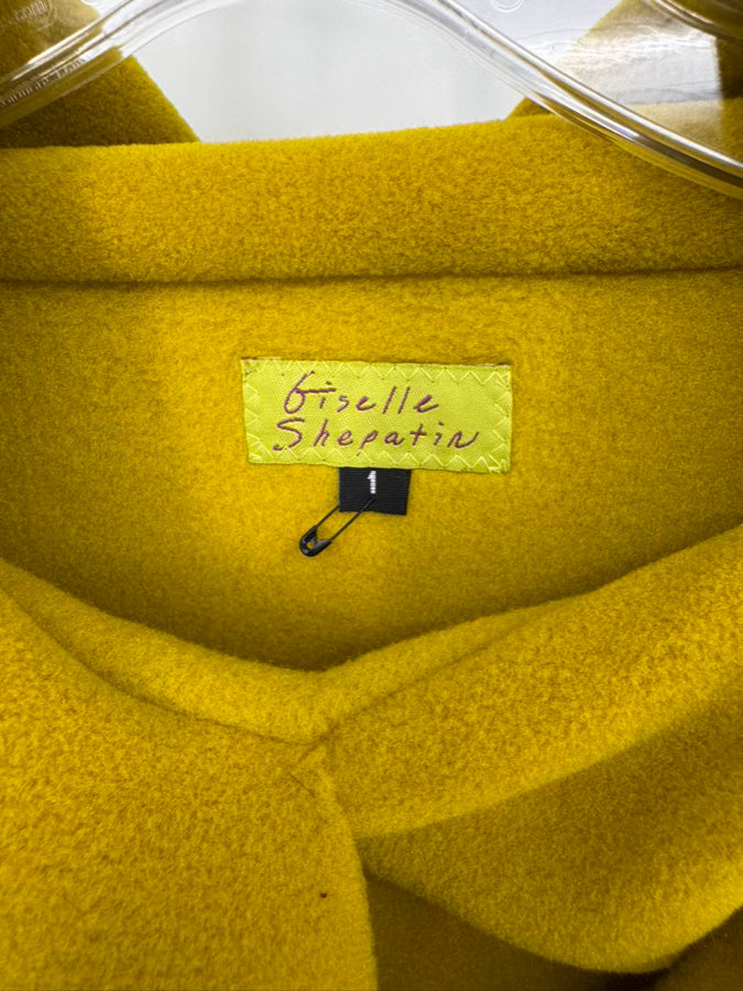 GISELLE SHEPATIN Size XS Mustard Origami Top