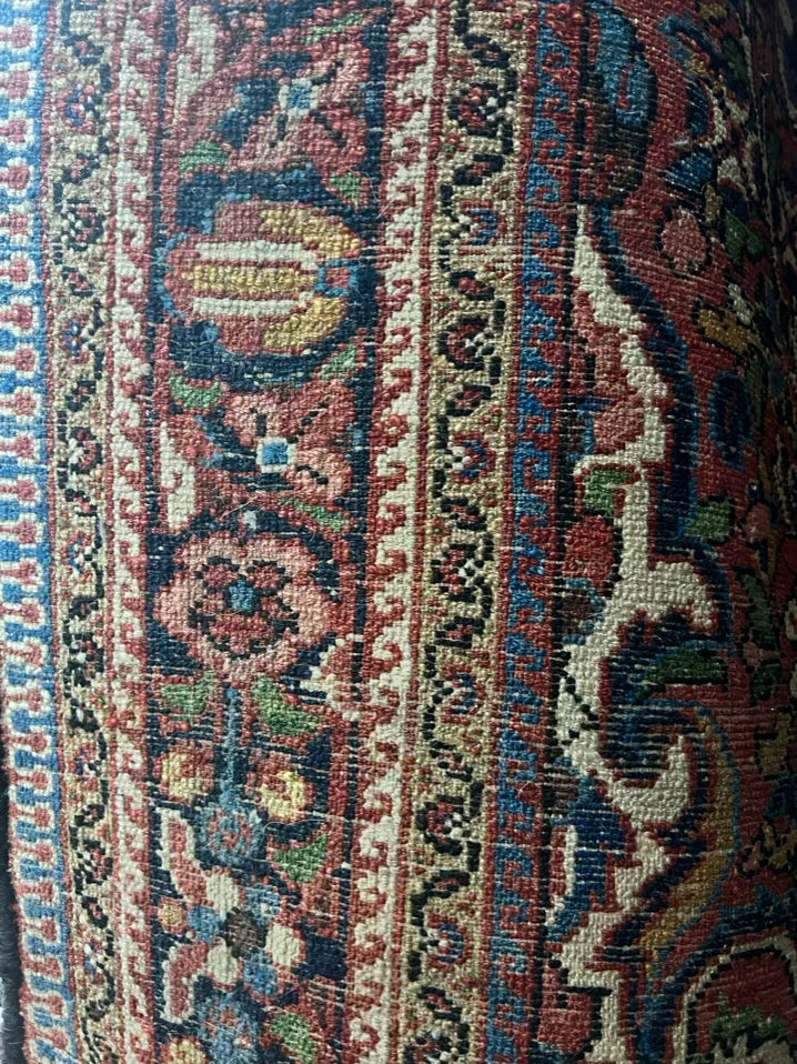 ORIENTAL Pink, Blue, & Green Wool Area Rug