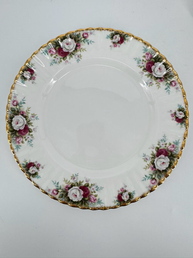 ROYAL ALBERT Pink & Green Bone China "Celebration" Dinner Set for 8