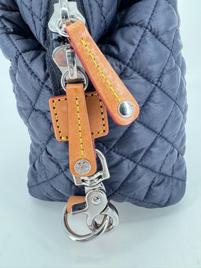 MZ WALLACE Navy Quilted Nylon Purse