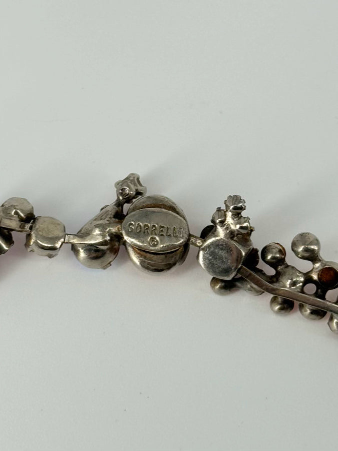 SORRELLI Silver Tone Pink Rhinestone Bracelet
