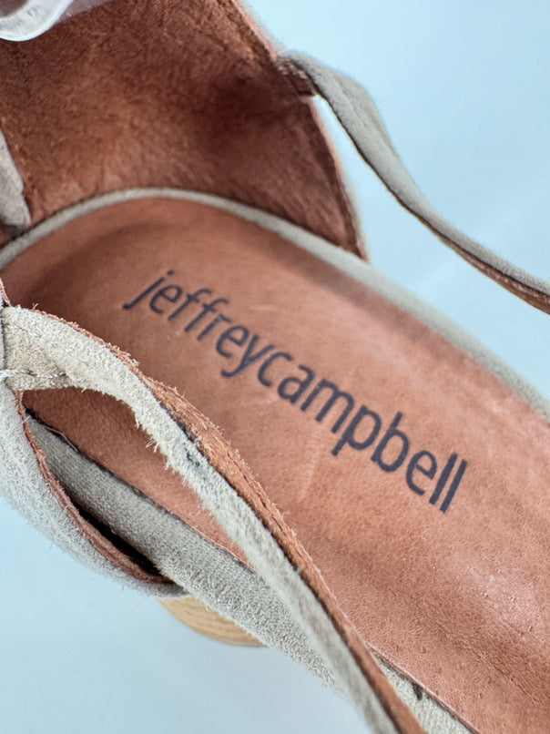 JEFFREY CAMPBELL Size 7 Gray Suede Despina Heels
