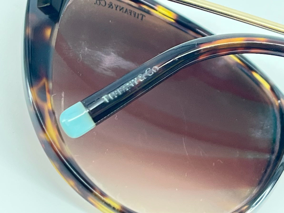TIFFANY & CO. Tortoise Shell Metal Sunglasses