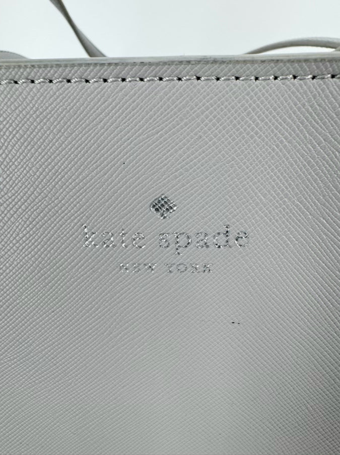 KATE SPADE Gray Leather Tote Bag