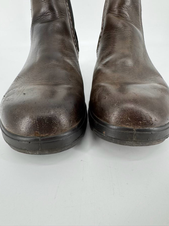 BLUNDSTONE Size 8 Chocolate Leather Boots
