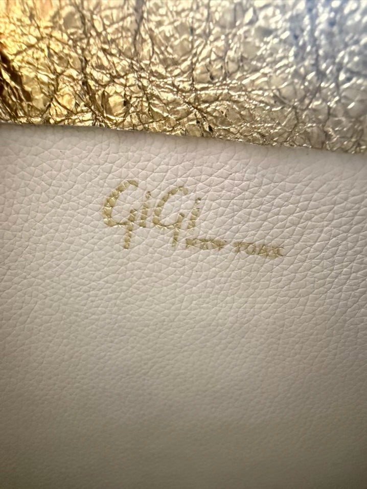 GIGI NEW YORK Gold Leather Sydney Mini Shopper Evening Bag NWT