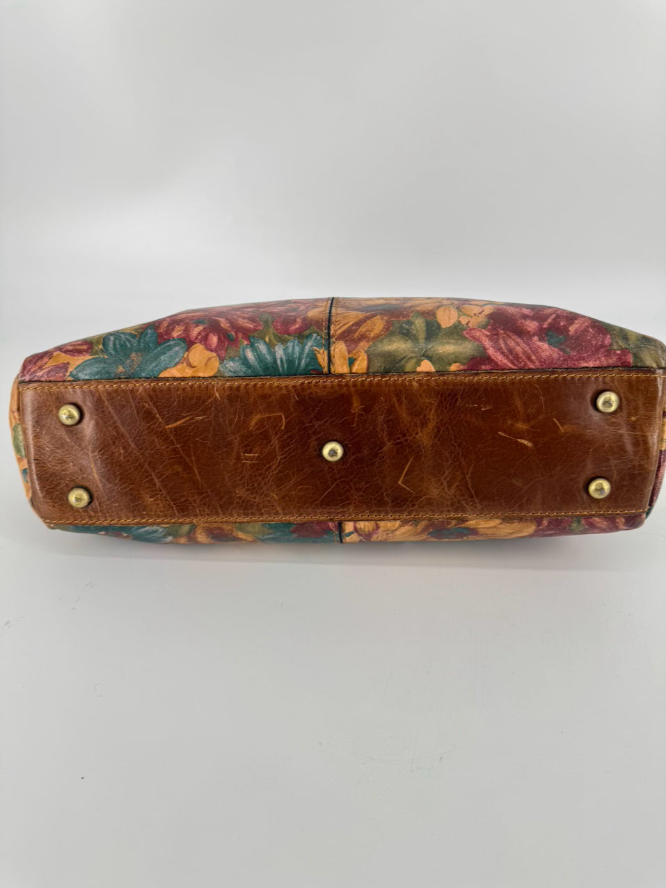 PATRICIA NASH Green & Red Floral Purse