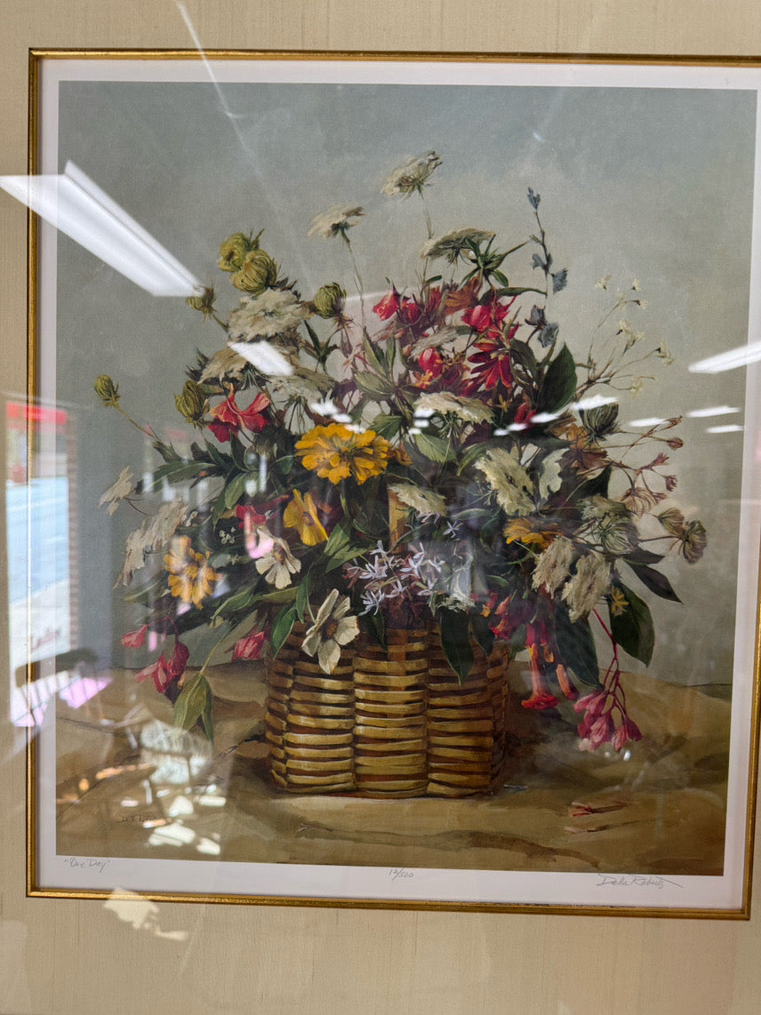 DELLA ROBERTS "One Day" Signed Print in Brushed Gold Frame