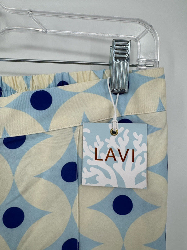 LAVI Size Wmn's L Blue & Cream Print Pants NWT