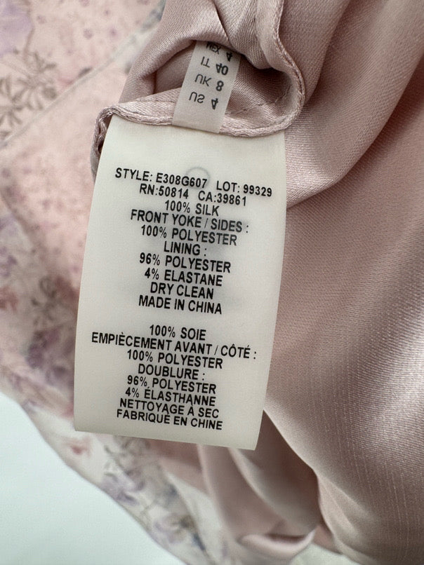 ELIE TAHARI Size 4 Blush Floral Channa Sleeveless Dress NWT