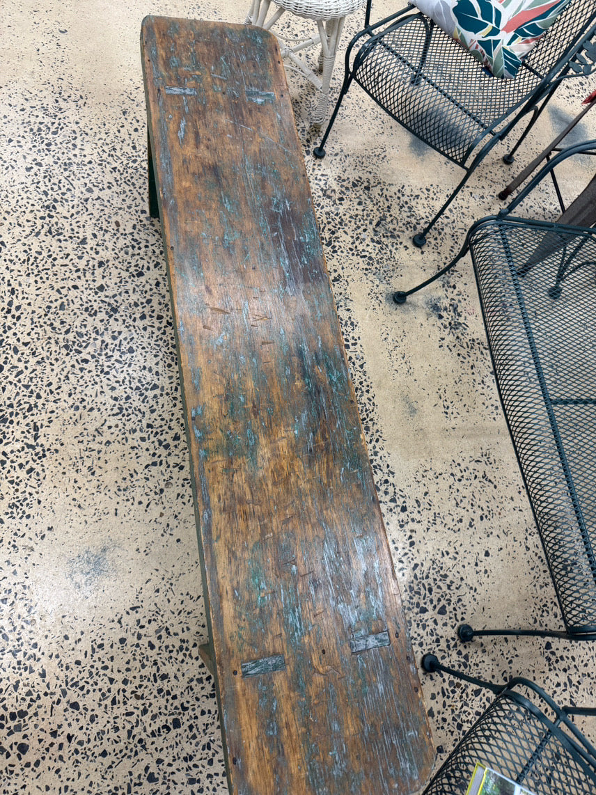 Green Wood Primitive Bench