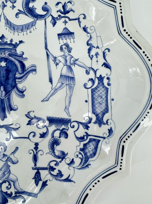 VINTAGE CHELSEA HOUSE Blue & White Porcelain Decorative Wall Plate