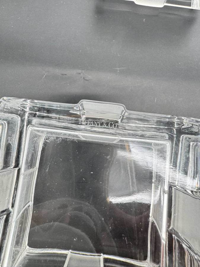 TIFFANY Crystal Trinket Box w/ Box