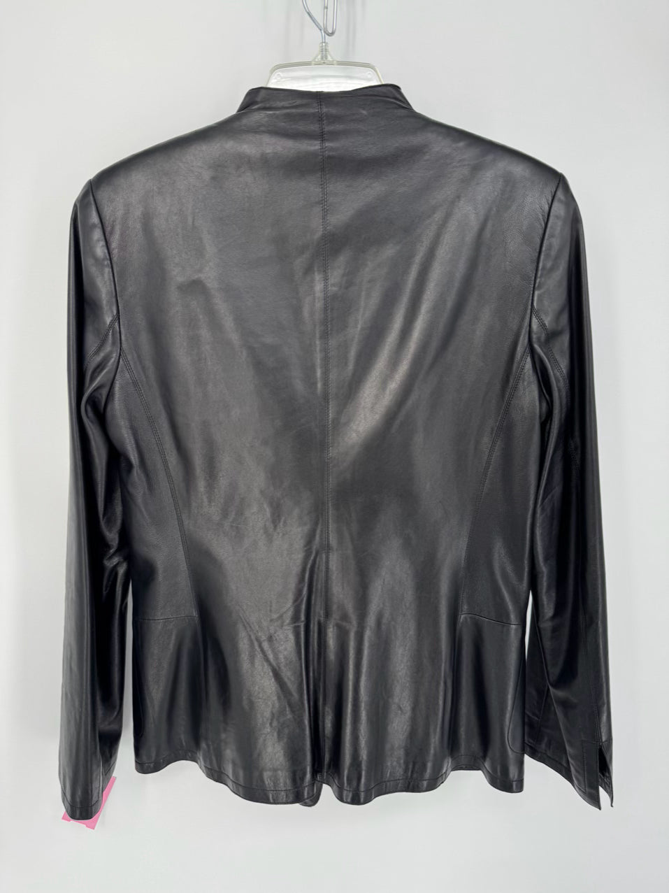 ARMANI COLLEZIONI Size 44 Black Leather Jacket