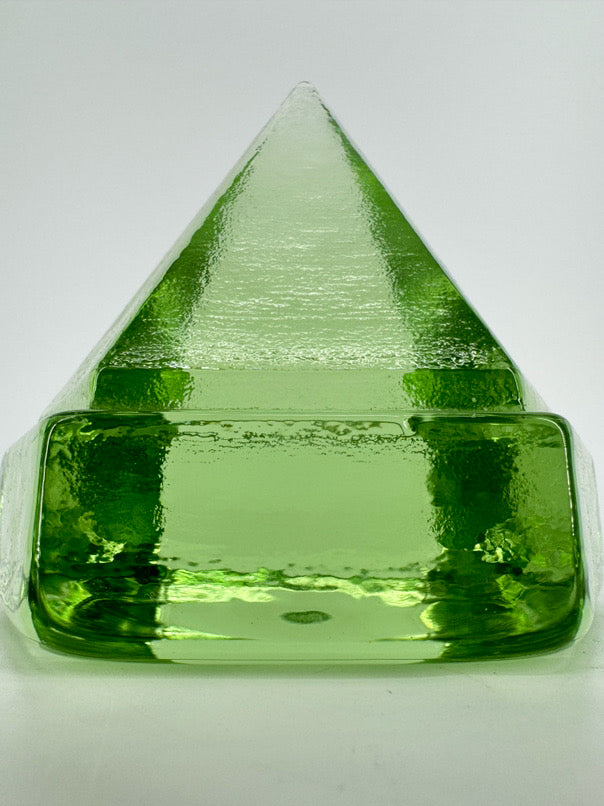 Light Green Glass Hexagonal Pyramid