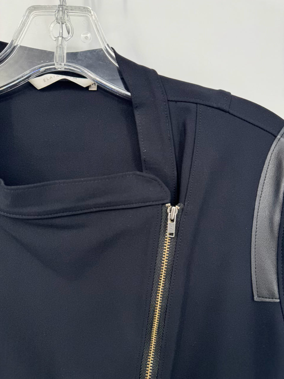 ELAINE KIM Size M Black Side Zip Jacket