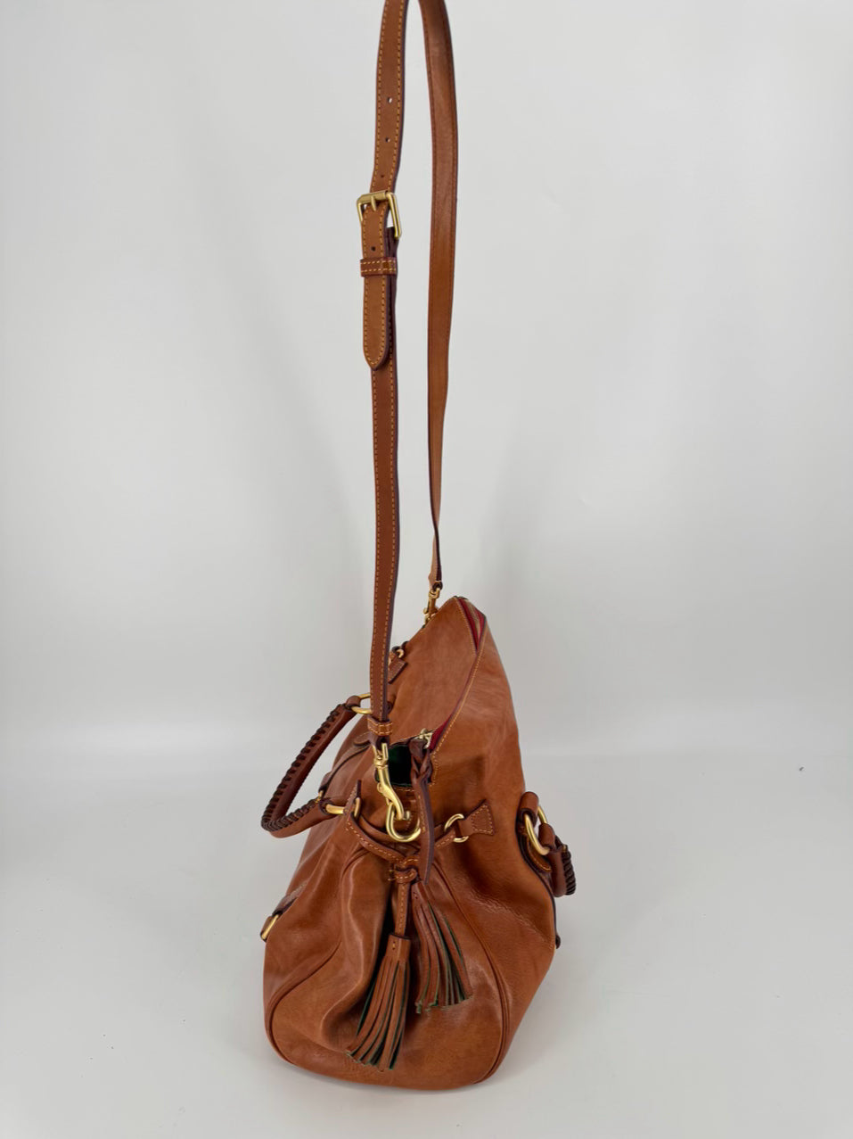 DOONEY & BOURKE Cognac Leather Crossbody Purse