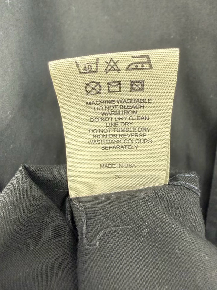 BURBERRY Nova Check Accents Size Men's L Black Long Sleeve Shirt