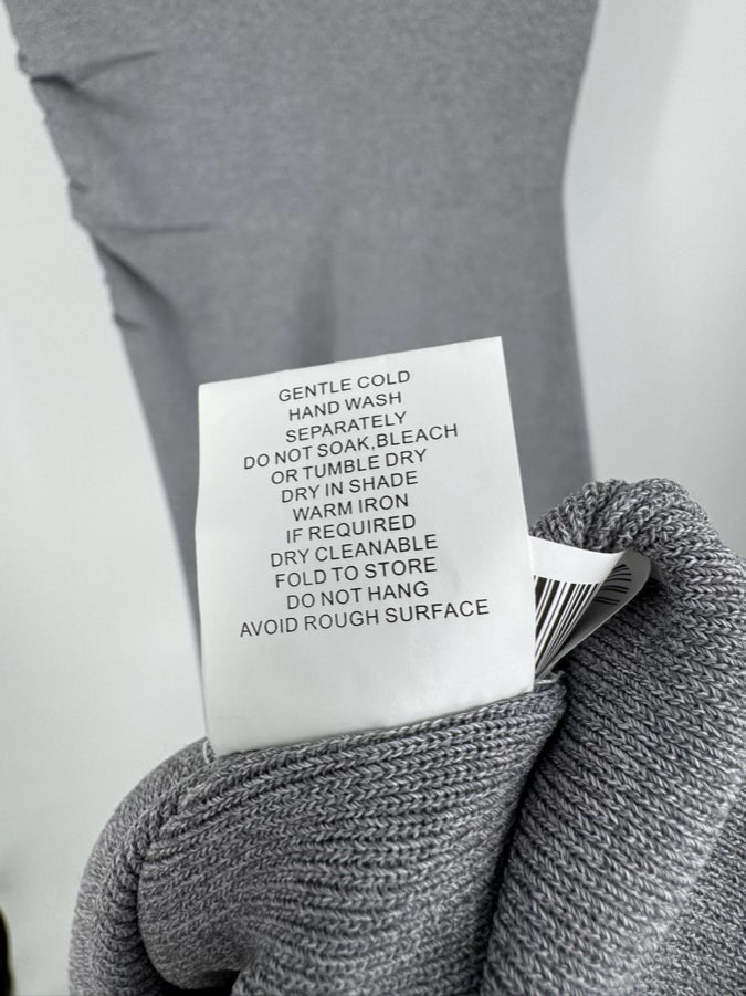DISSH Size M Gray Marle Asymmetrical Maxi-Dress NWT