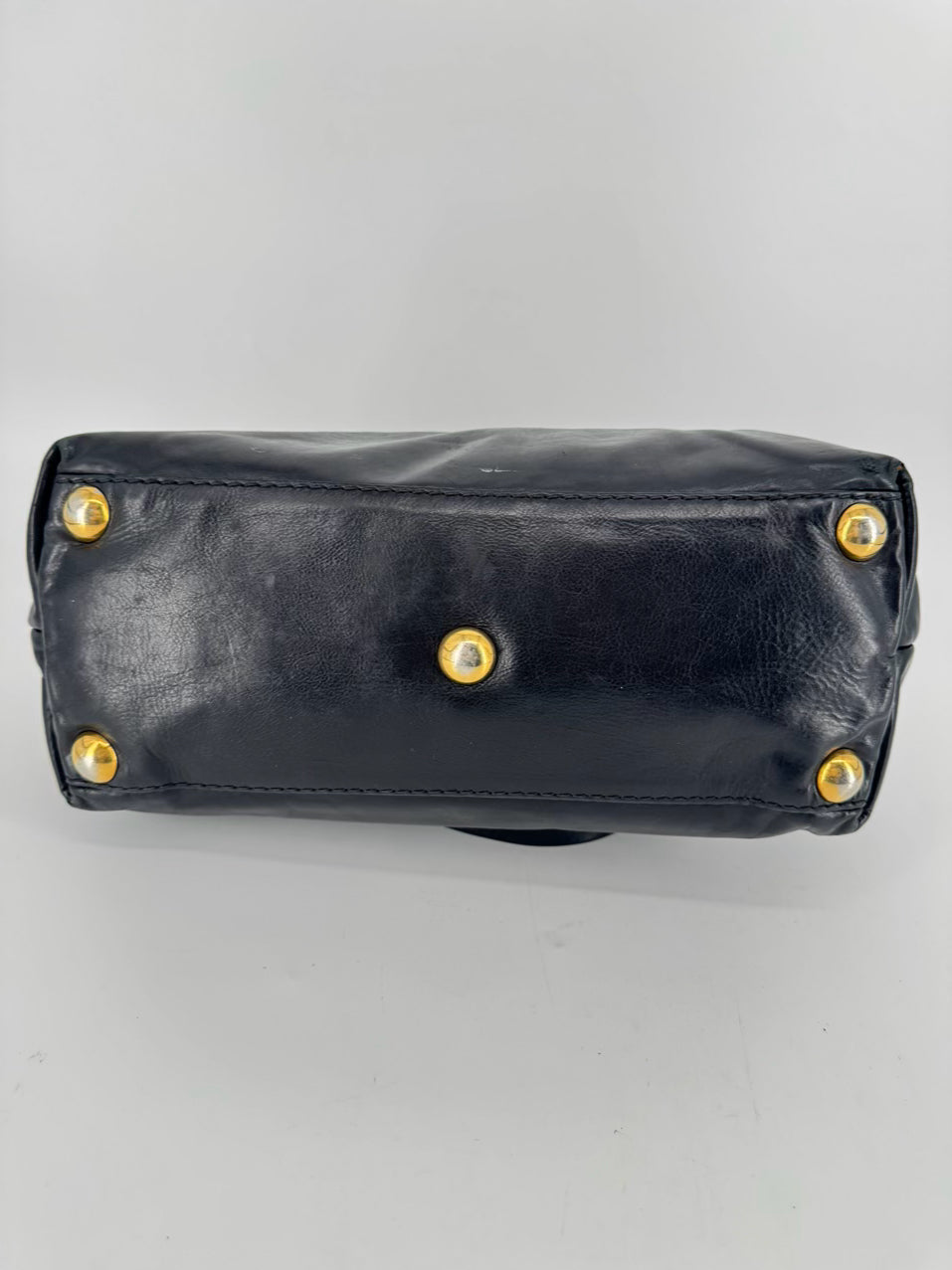 GUCCI Black Leather Purse w/ Gold Tone Details