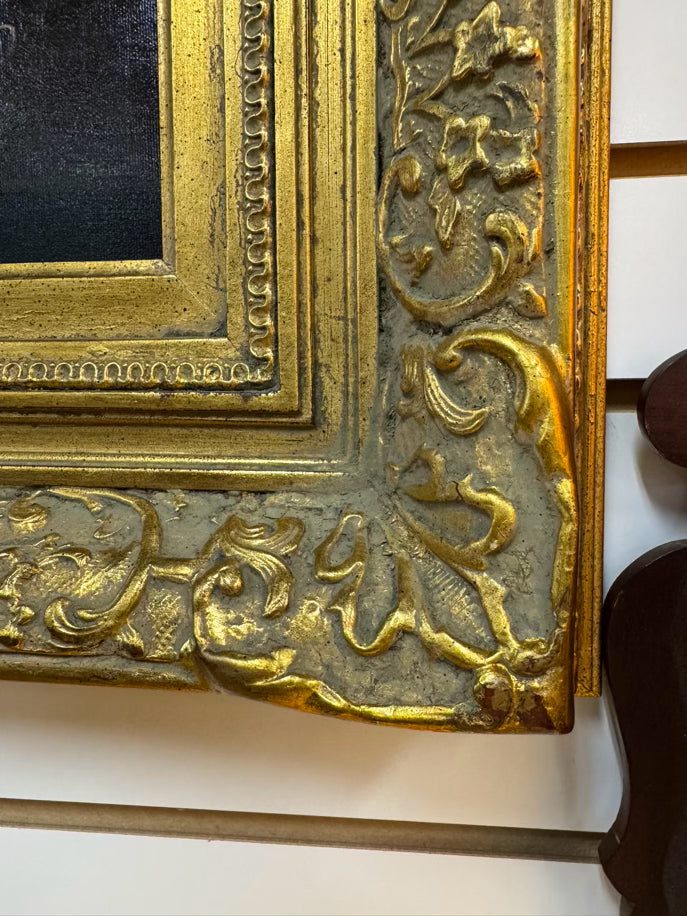 PINDER Fruit & Vessels Still Life Painting in Ornate Gold Frame