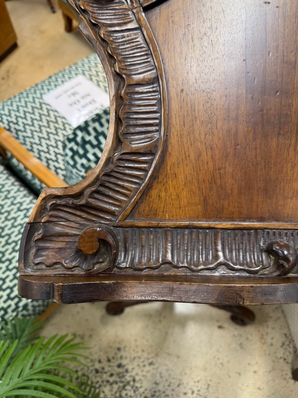 Carved Wood Music Stand