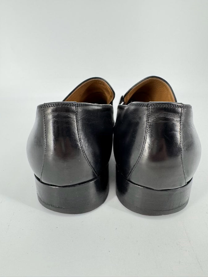 GUCCI Size 11 Black Leather Dress Shoes