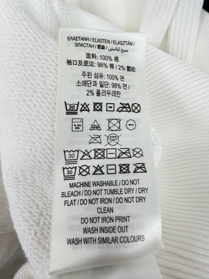 BURBERRY LONDON Horseferry Wmn's Size S White & Black Print Hoodie