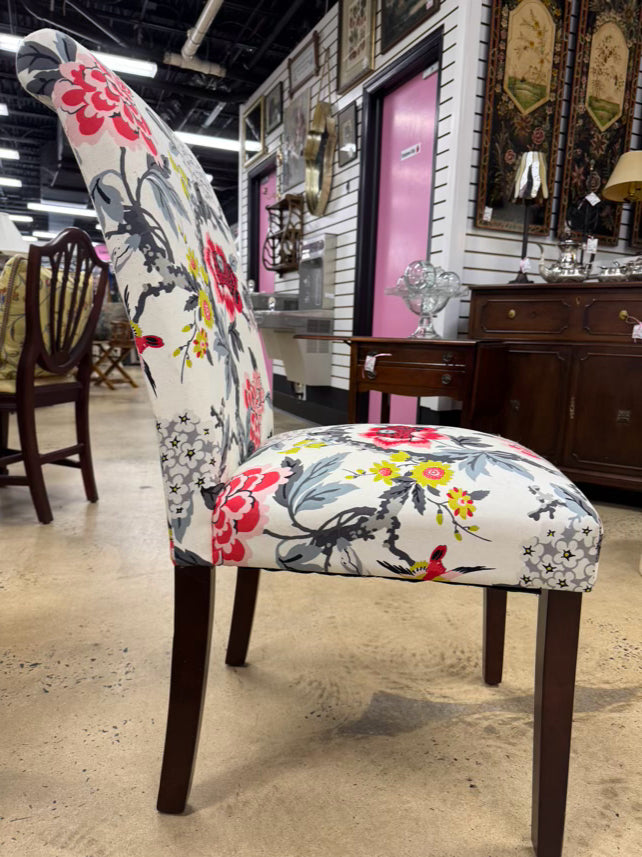SKYLINE IMPORTS Pink & Gray Floral Pair of Chairs