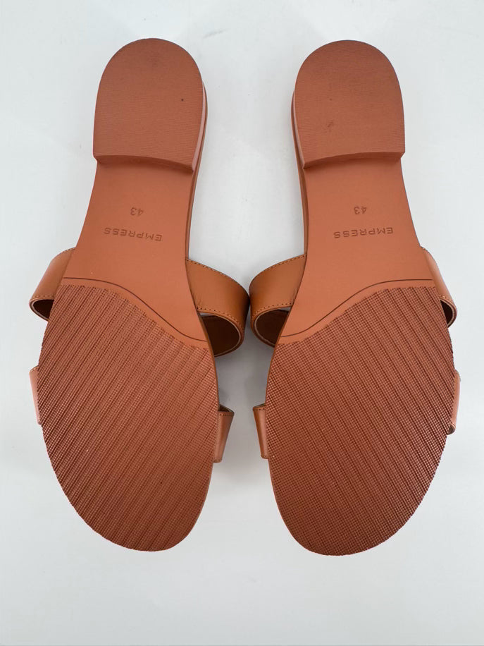 EMPRESS Size 43 Cognac Leather Sandals