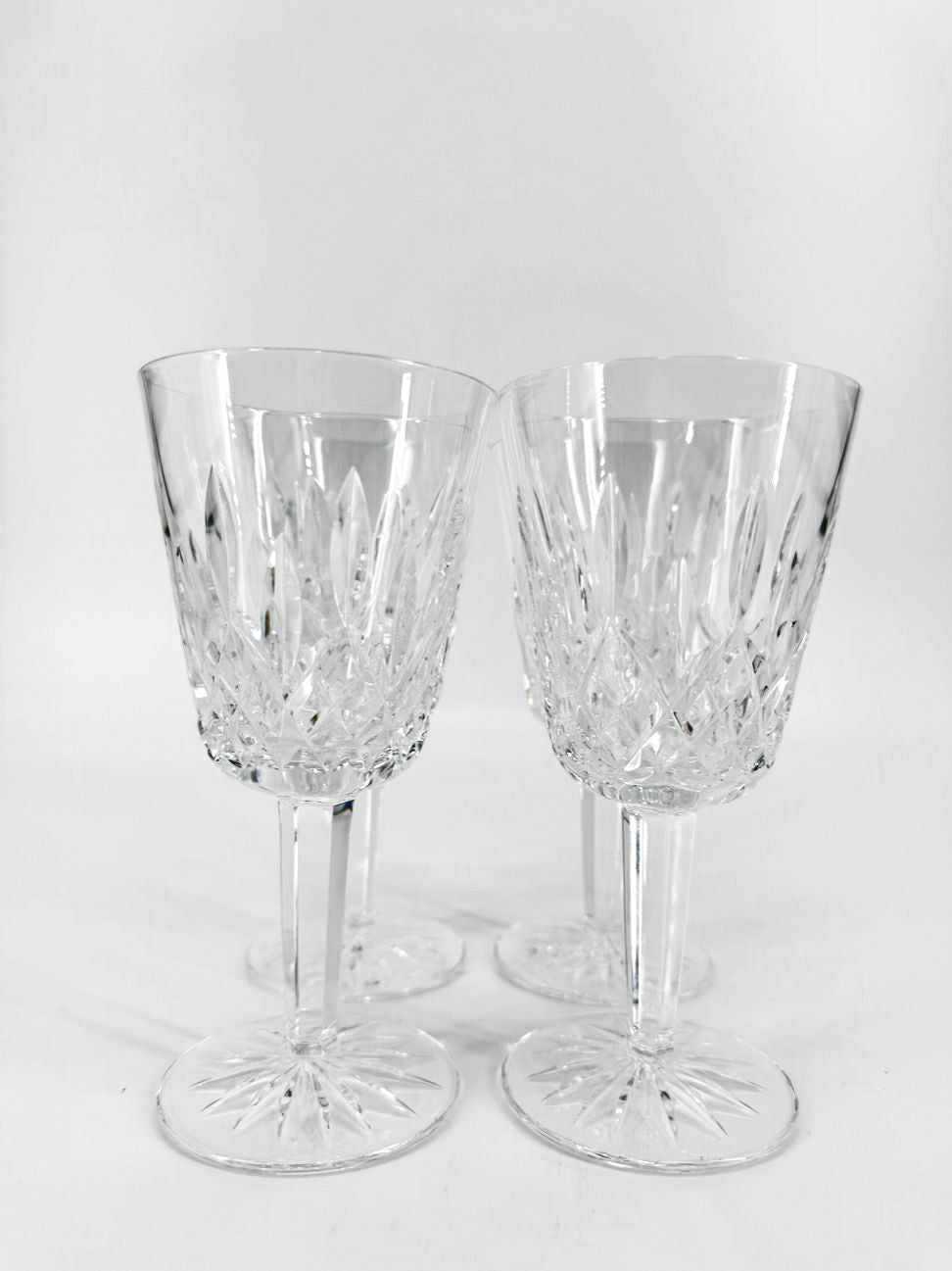 WATERFORD Crystal Lismore Set of 4 Water Goblets