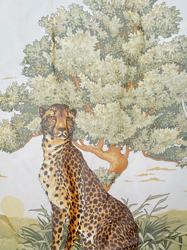 SALVATORE FERRAGAMO Butter Chiffon Animal Scarf