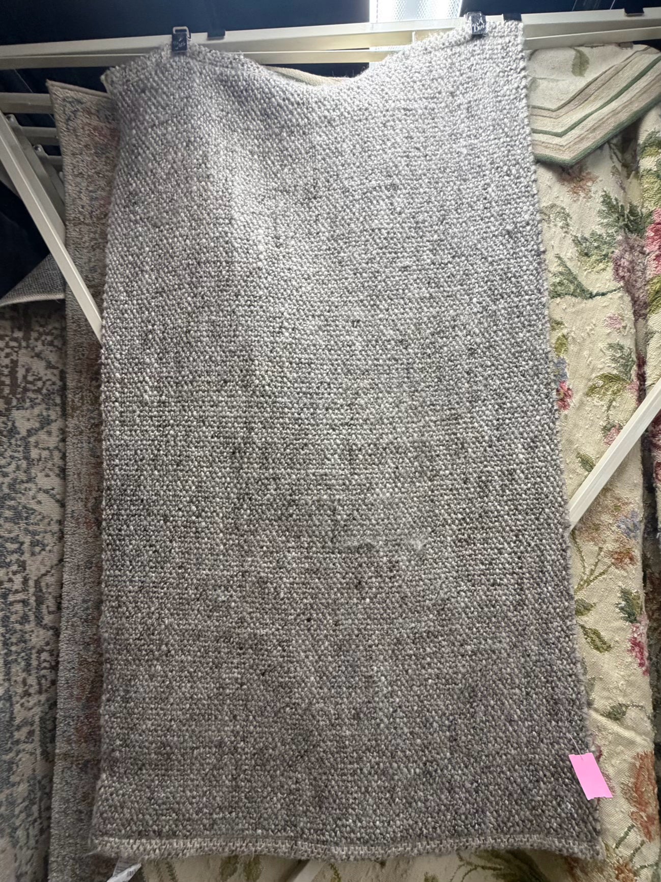 WORLD MARKET Gray & Cream Woven Wool Blend Area Rug