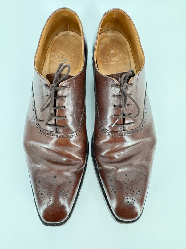 CROCKETT & JONES Size 10 Cognac Leather Dress Shoes