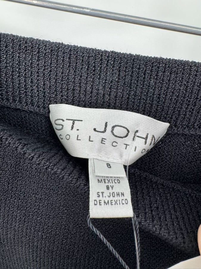 ST JOHN COLLECTION Size 8 Navy Knit Skirt NWT