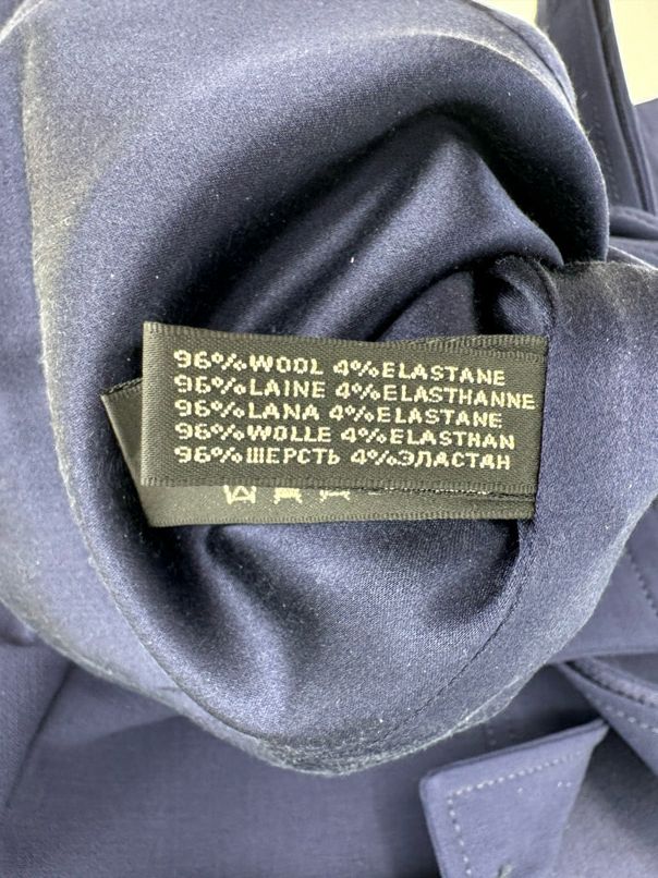 RALPH LAUREN BLACK LABEL Size 12 Navy Wool Blazer