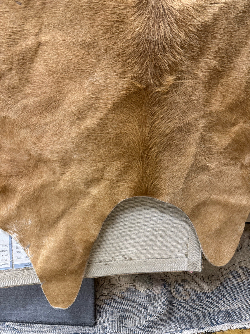 Tan & White Cowhide Area Rug