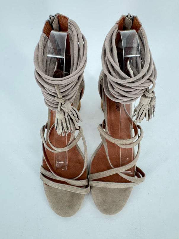 JEFFREY CAMPBELL Size 7 Gray Suede Despina Heels