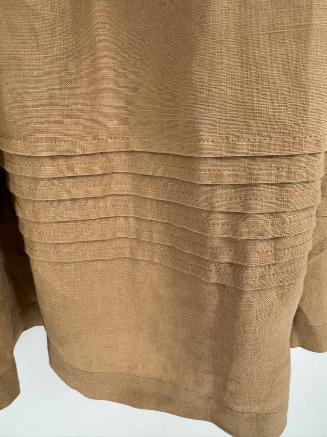 MERSEA Size S Tan Linen Poete Skirt NWT