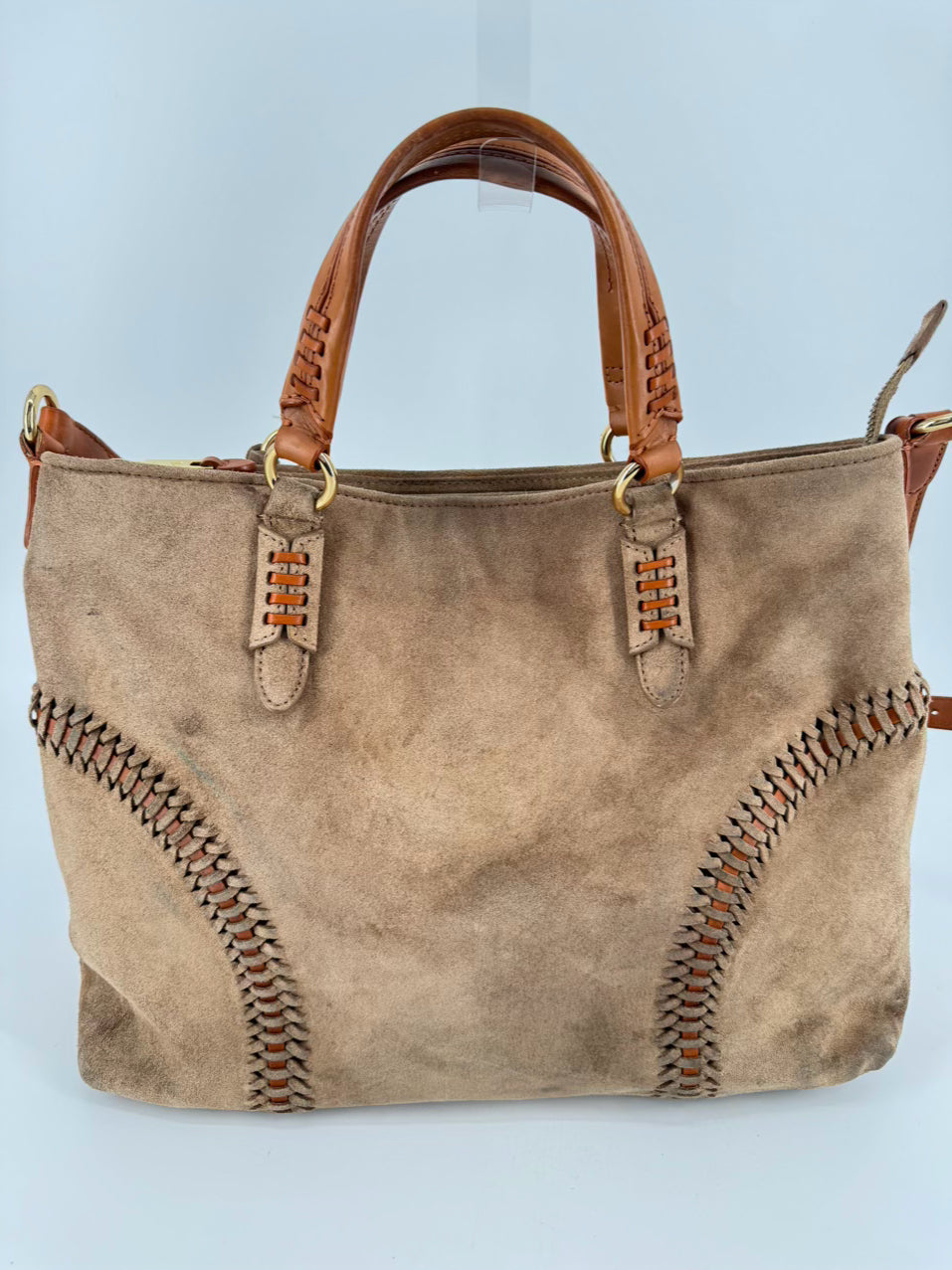 LAUREN RALPH LAUREN Buff Suede Purse