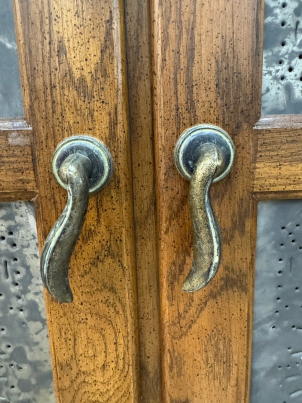 Wood & Punched Tin Doors Pie Safe
