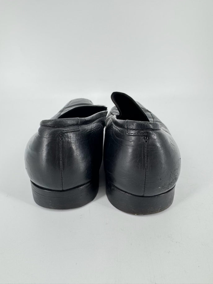 PRADA Size MENS 10 Black Leather Dress Shoes