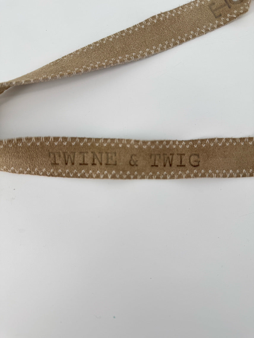 TWINE & TWIG Natural Suede & Horse Hair Statement Tassel Necklace